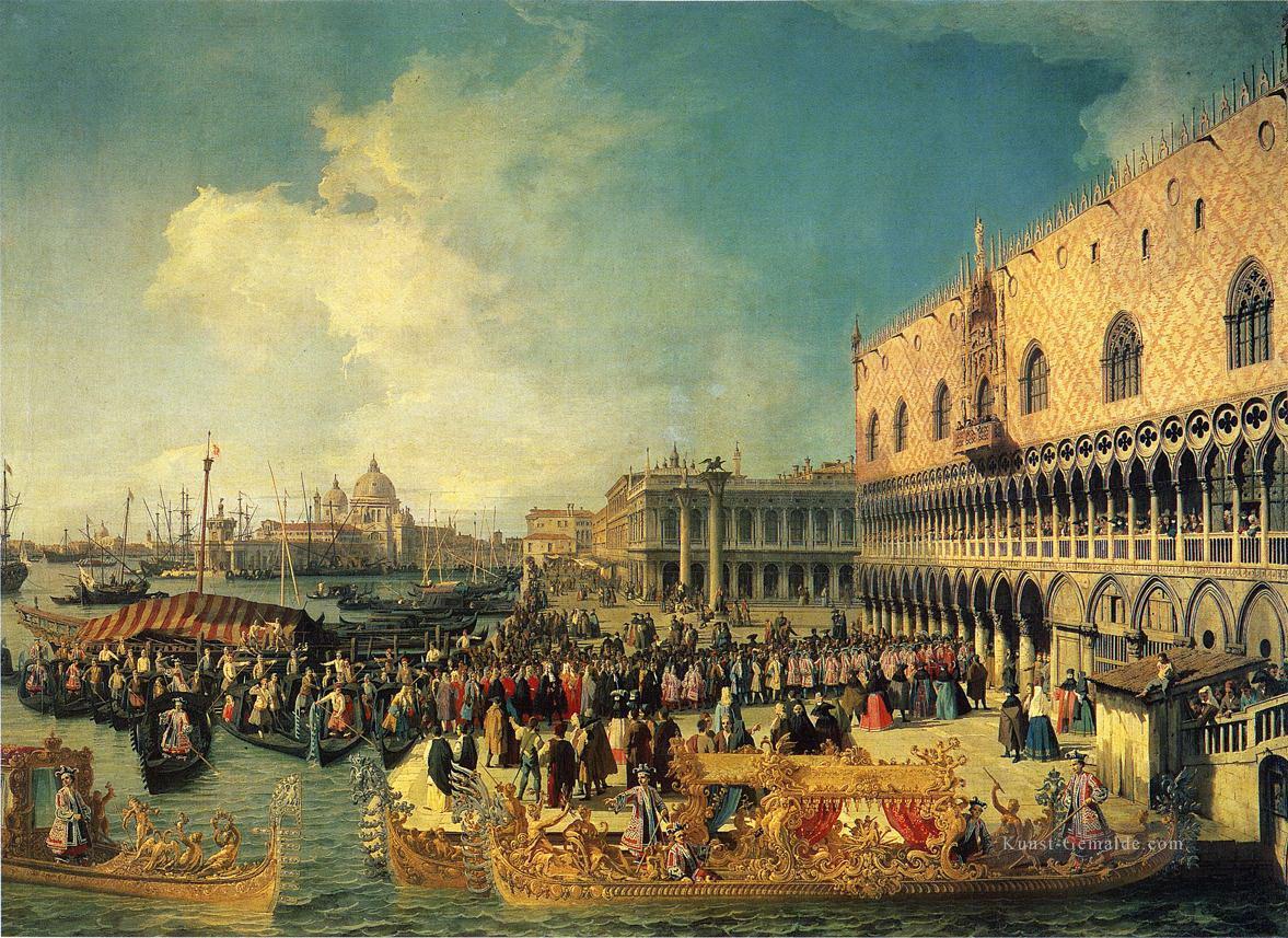 Empfang des kaiserlichen Gesandten im Palast 1729 s Dogen Canaletto Ölgemälde
